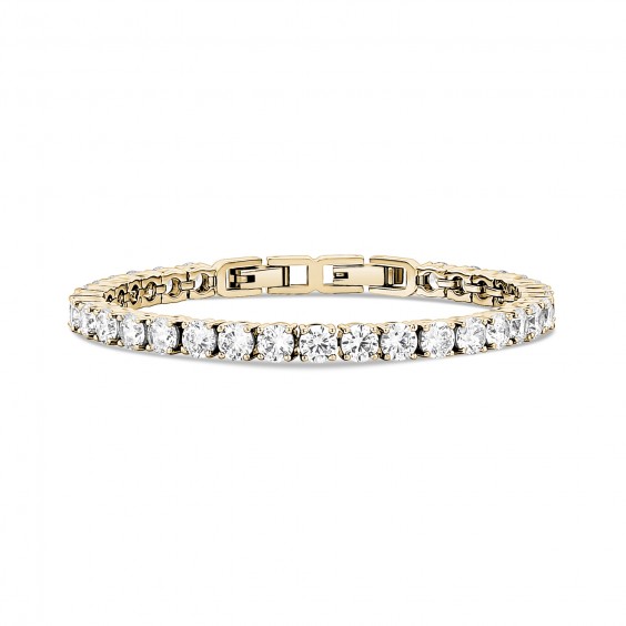 Bracelet tennis en stainless, zircons