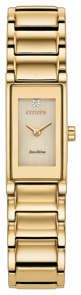 Montre pour femme en stainless, Eco-Drive, verre saphir - EG7052-59P - Citizen