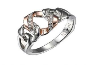 Bague argent 925 garnie de pierres, gourmette