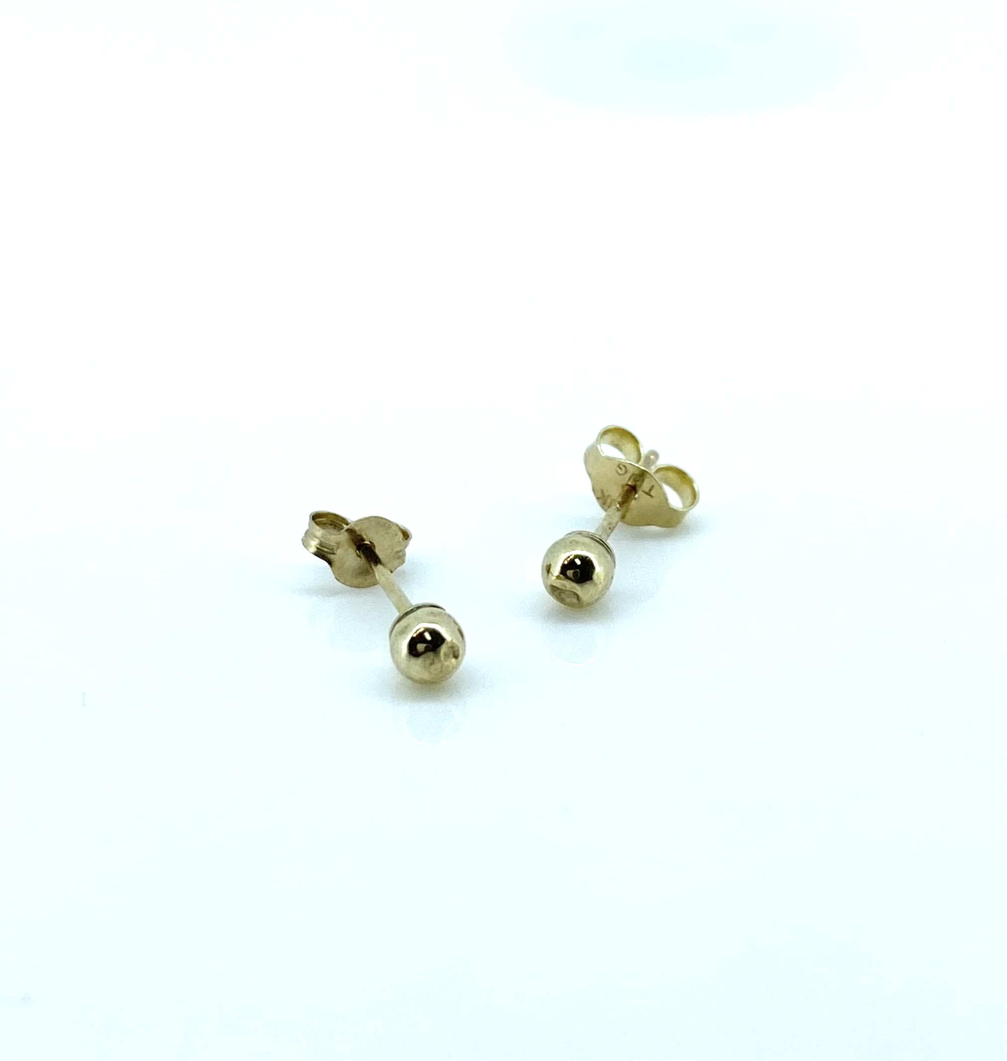 Boucles d'oreilles en or 10k, boules 3mm