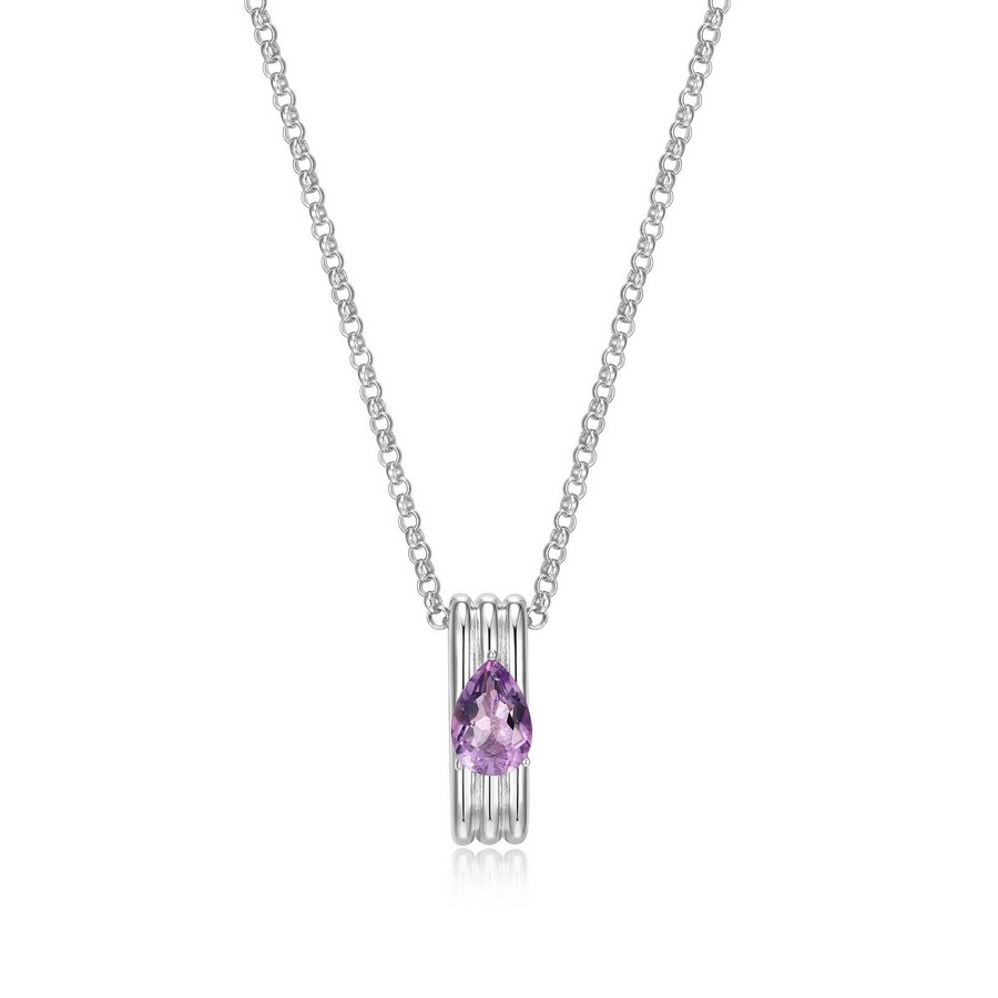 Pendentif pour femme en argent 925, améthyste - R0LBYY1346 - ELLE