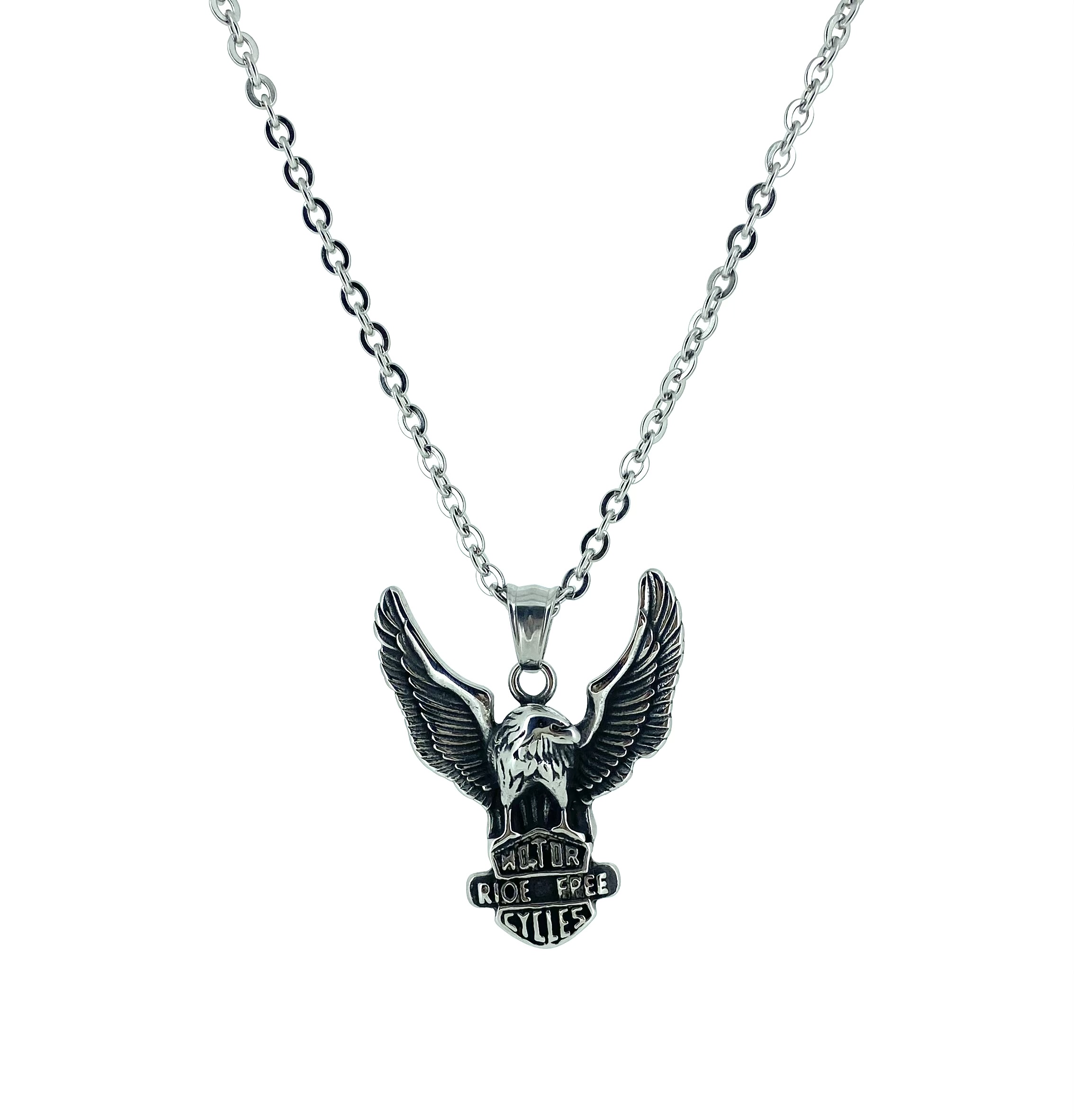 Pendentif pour homme en stainless, Harley Davidson, aigle - HARLEY06 - Nathalie Belanger