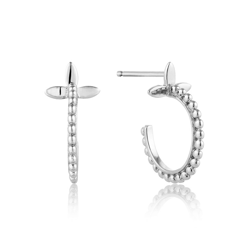 Boucle d'oreille argent, boules, stud