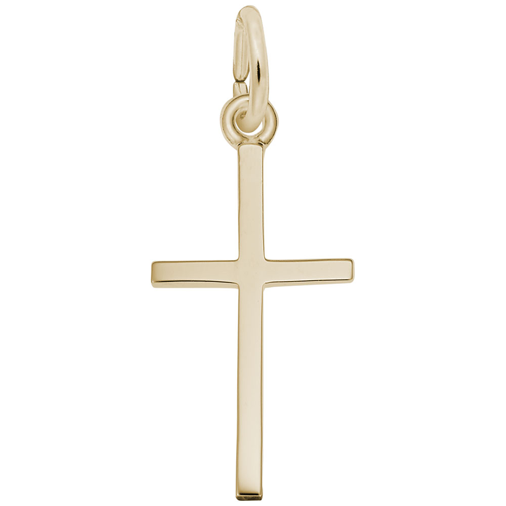 Pendentif en argent 925, croix unie - 10-4920-000-GP - Rembrandt Charms