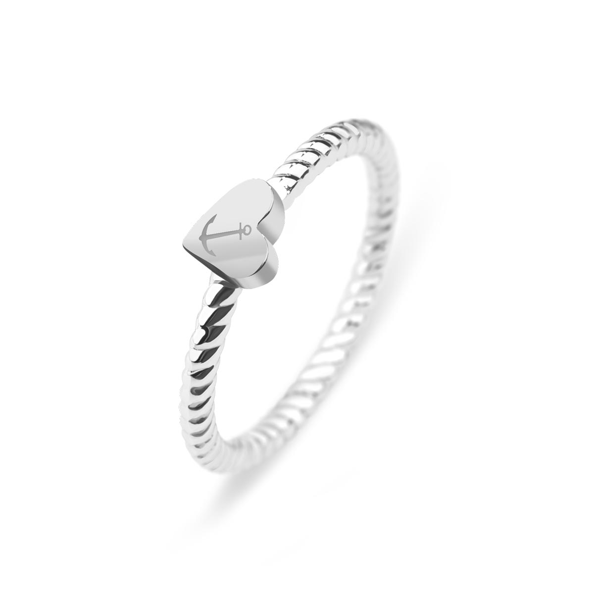 Bague pour femme en stainless, coeur