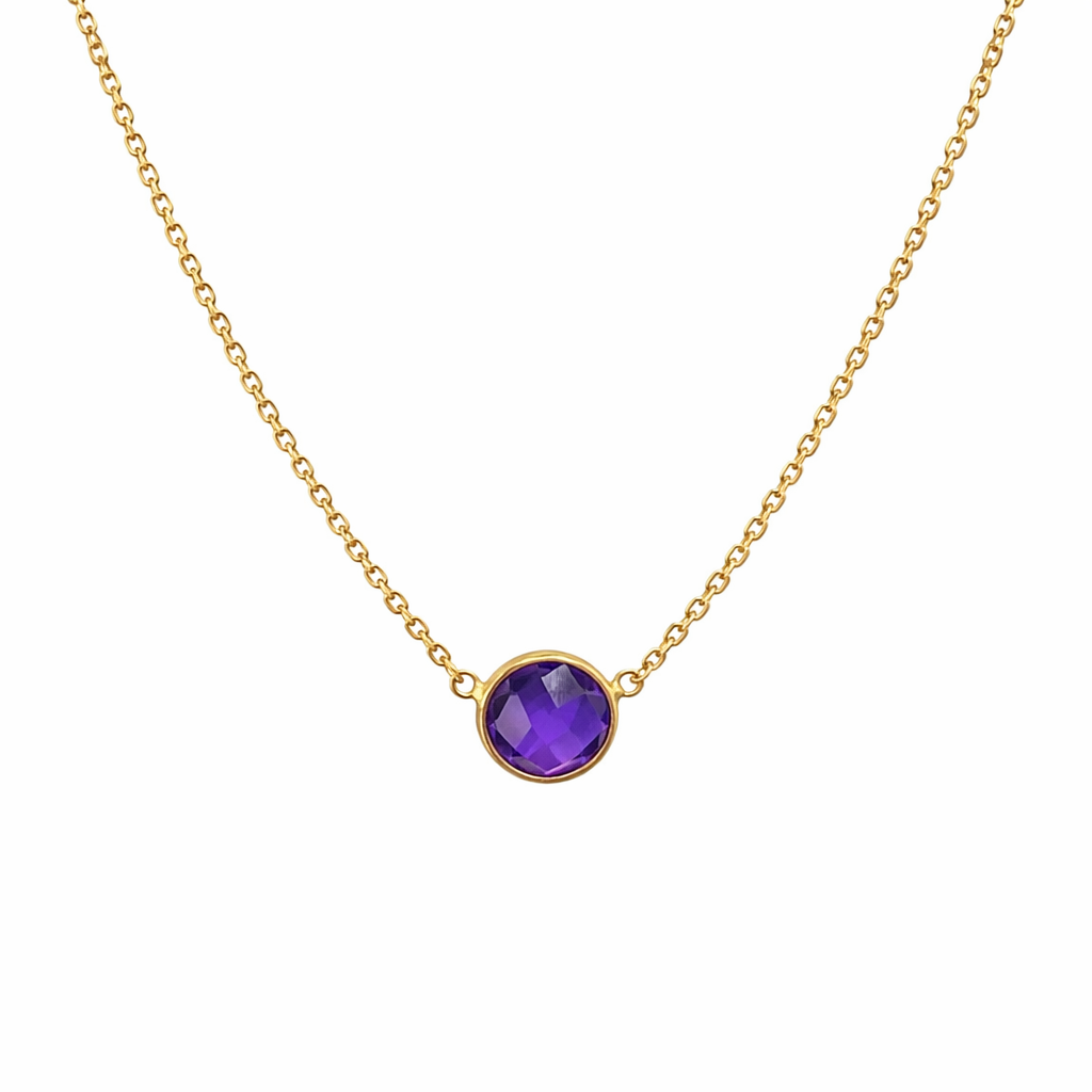 Pendentif pour femme en or 14k, améthyste - 701Y6E - BCouture