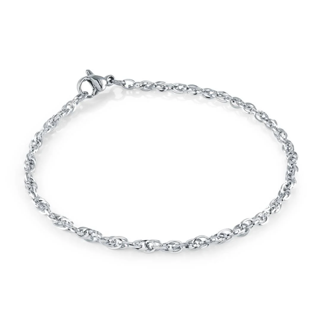 Bracelet pour femme en stainless, singapour 2.2mm - SWB246-7.25 - Italgem
