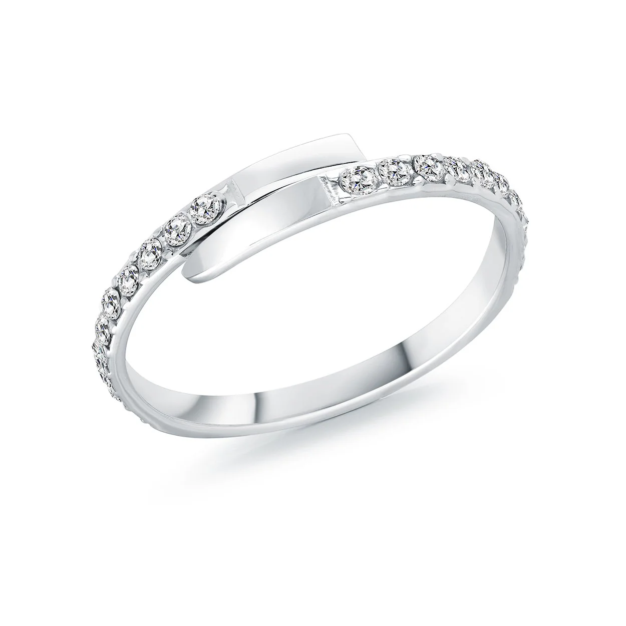 Bague pour femme en stainless, cubic zirconium - SWR54-OS - Italgem