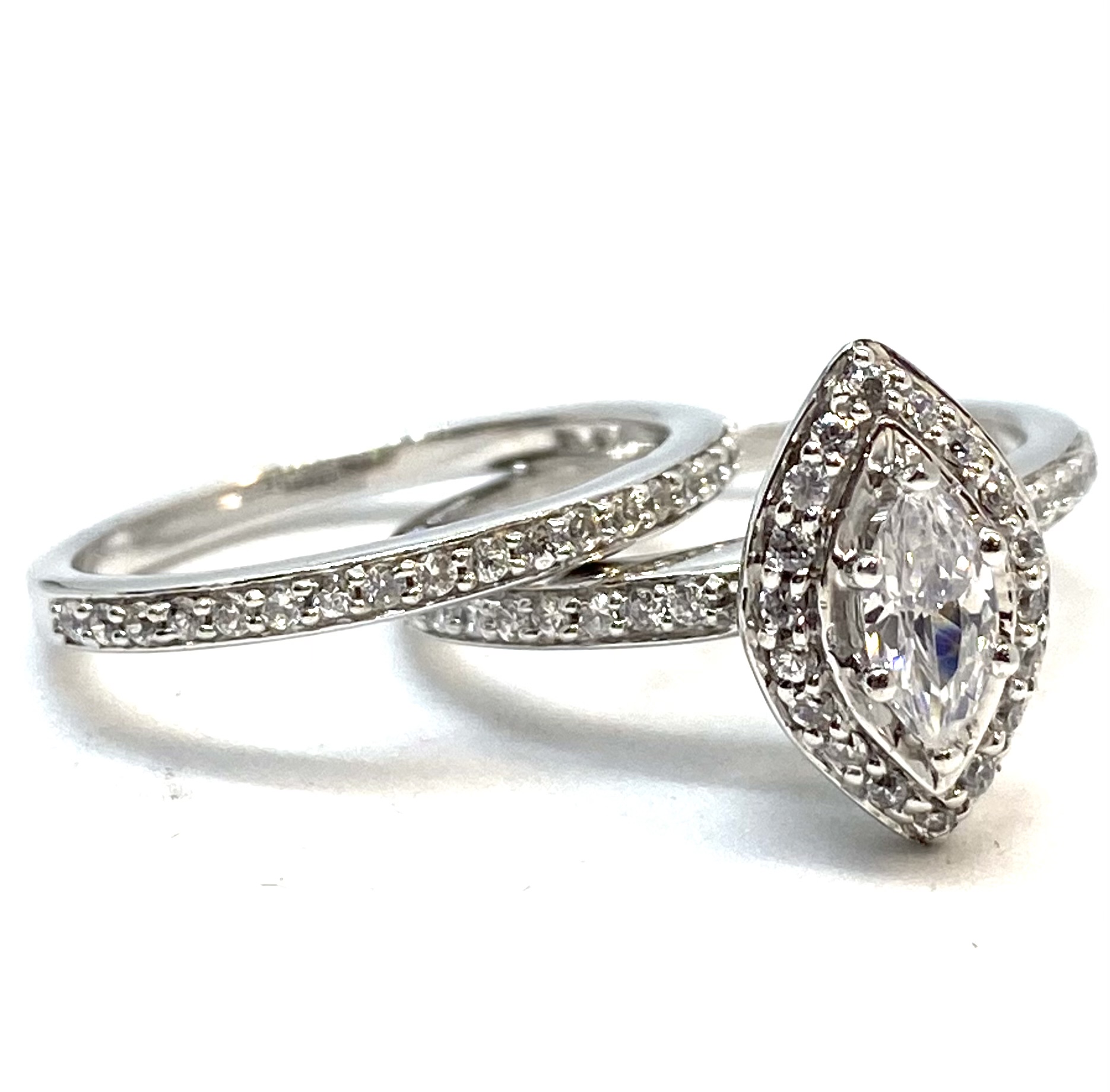 Alliance en argent 925, cubic zirconium