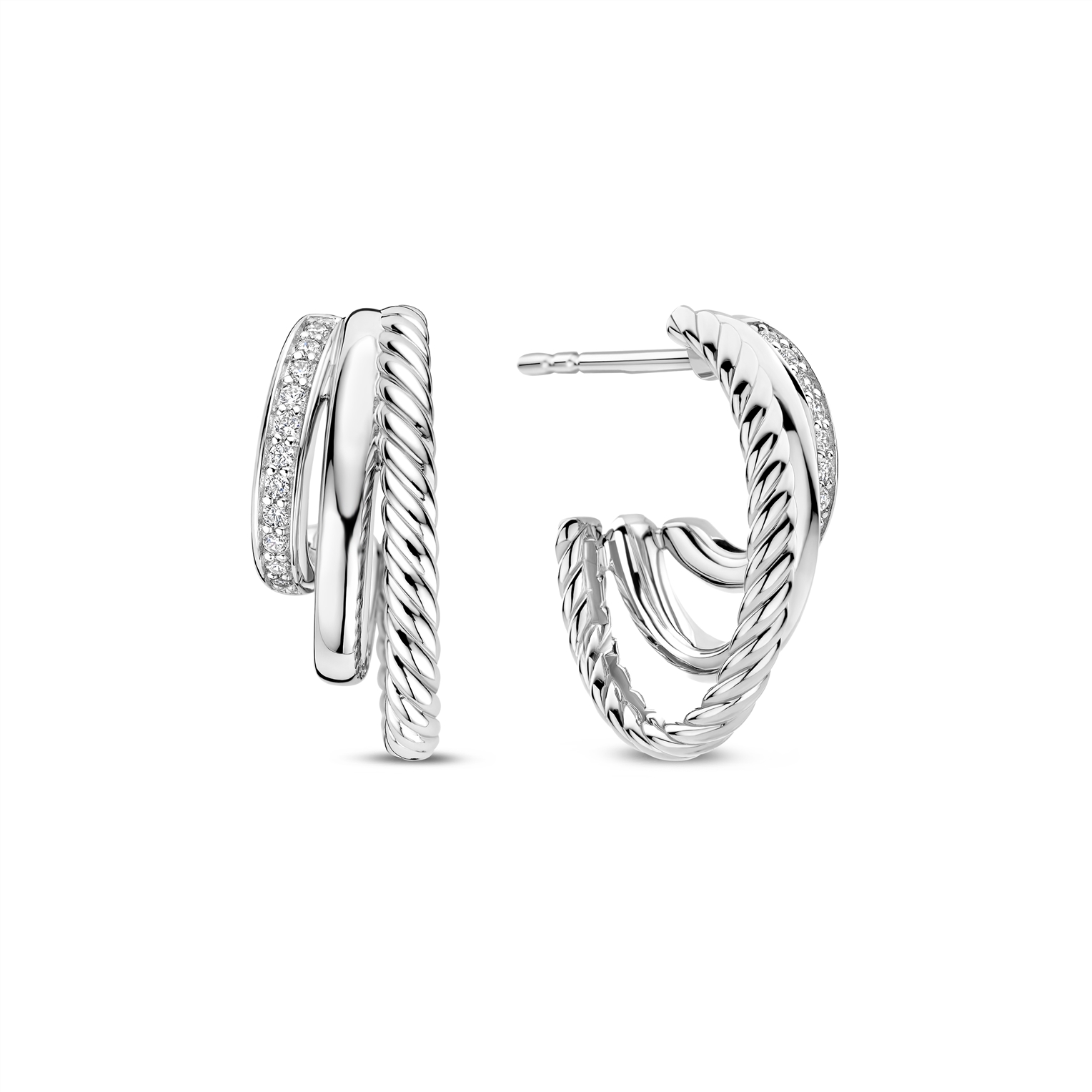 Boucles d'oreilles pour femme en argent 925, cubic zirconium - 78068ZI - Ti Sento Milano