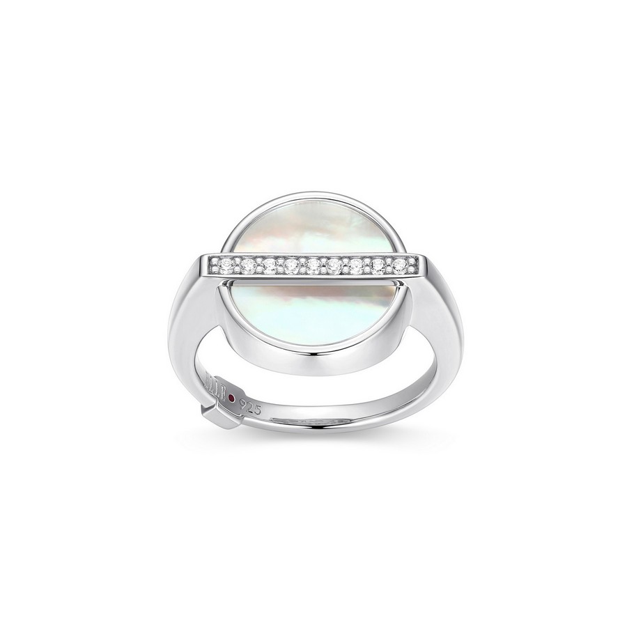 Bague pour femme en argent 925, cubic zirconium, nacre de perle - R4LAKXA9AC - ELLE