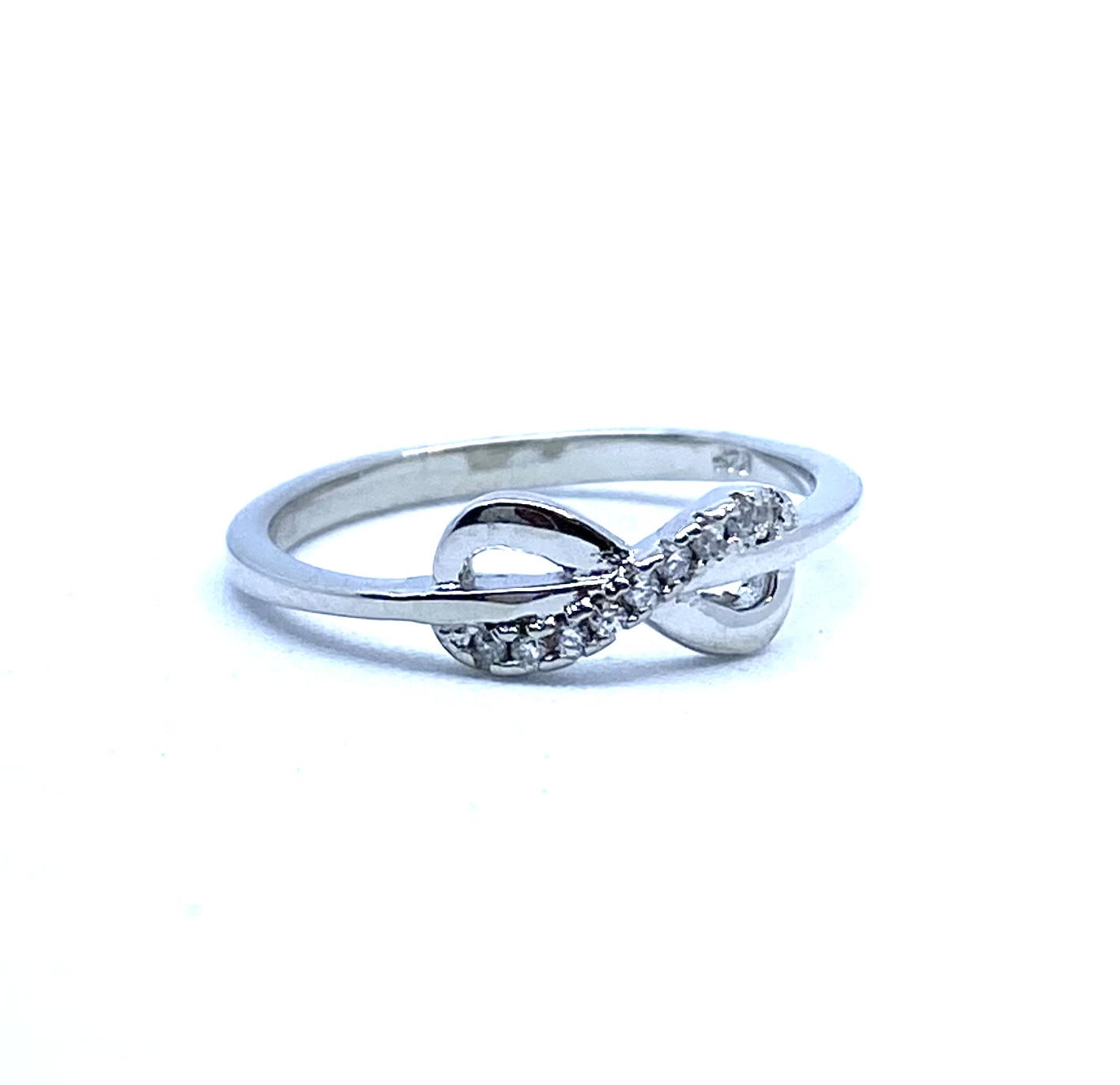 Bague pour femme en argent 925, infini, zircons
