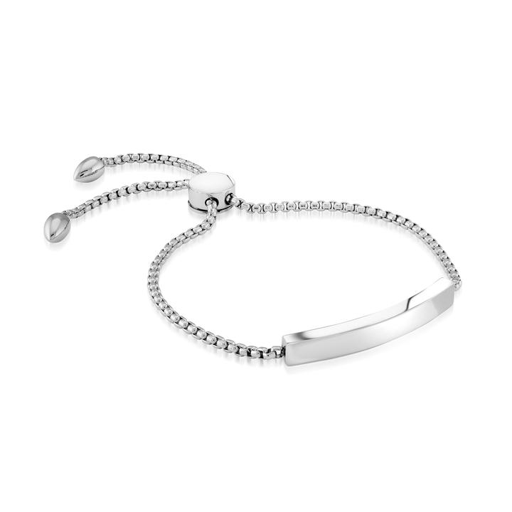 Bracelet ajustable pour femme en stainless, plaque