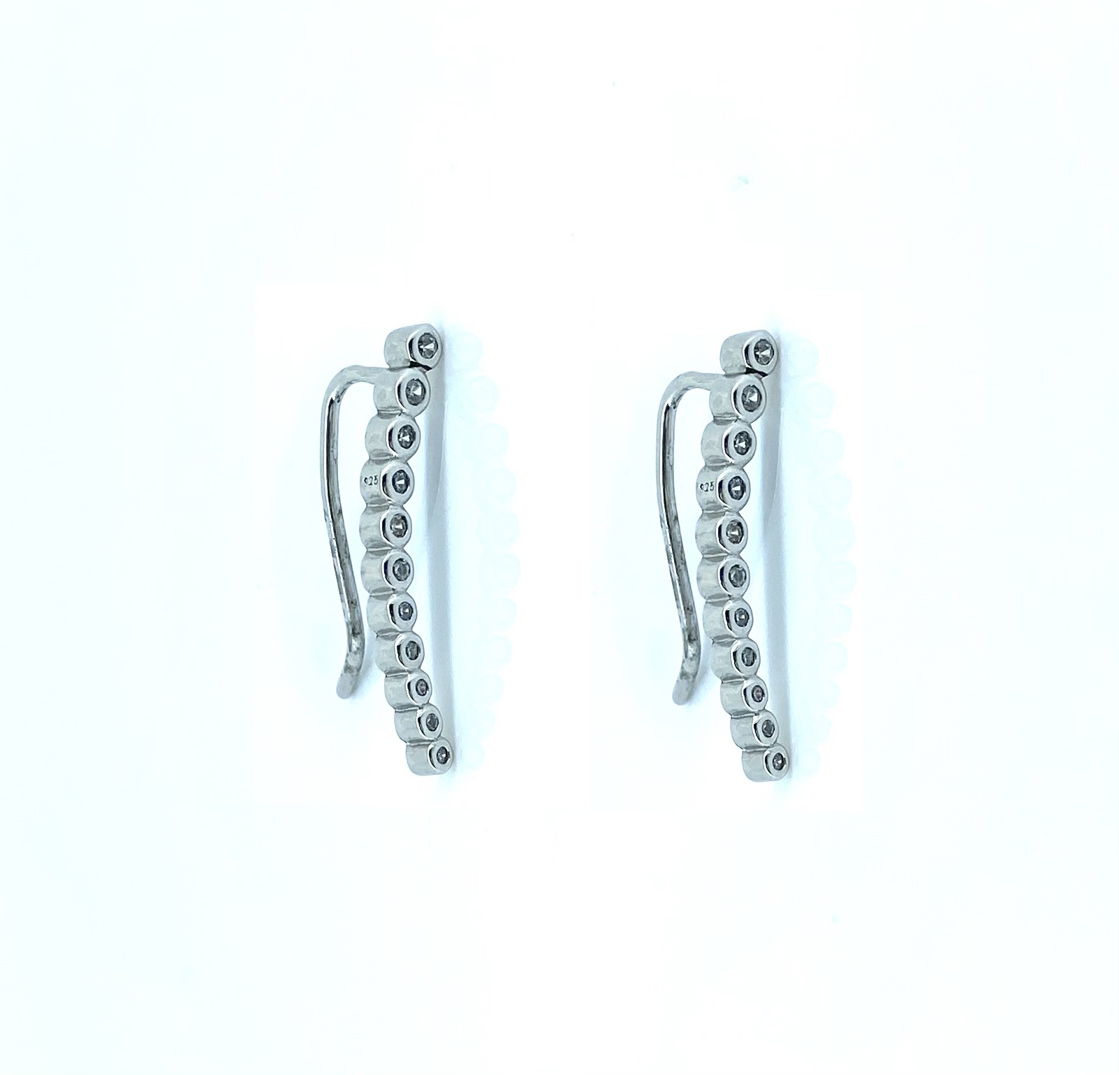 Boucles d'oreilles pour femme en argent 925, cubic zirconium