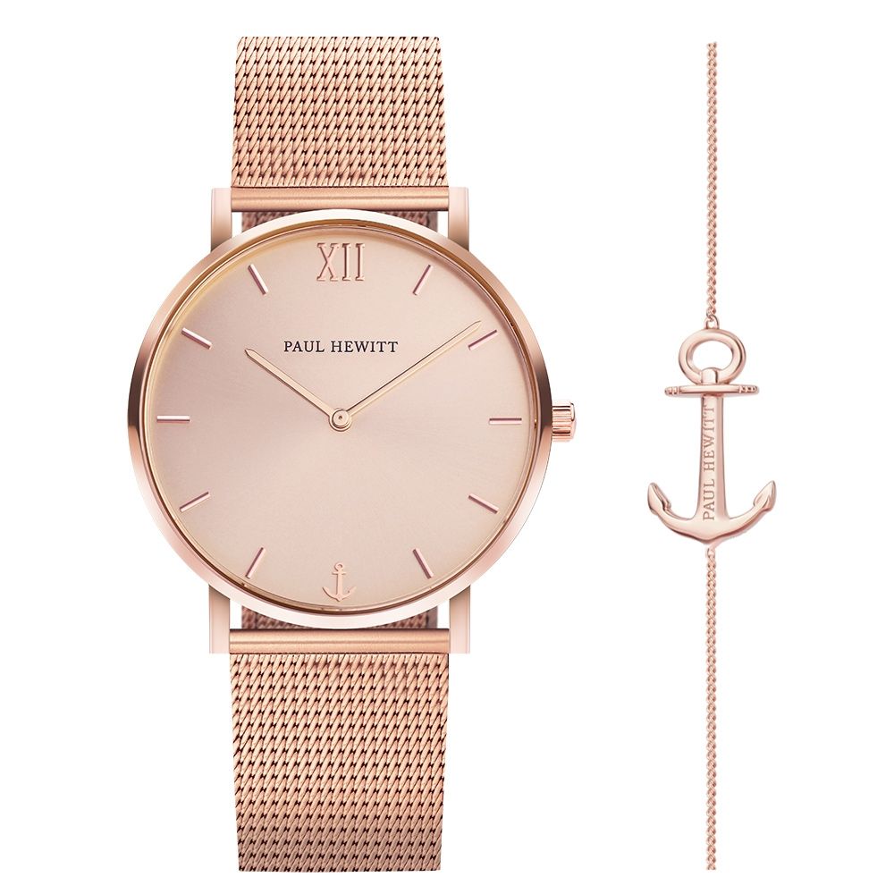 Ensemble de montre en stainless et bracelet en argent 925, bracelet de mèche, ancre, verre saphir, 5ATM, 39mm