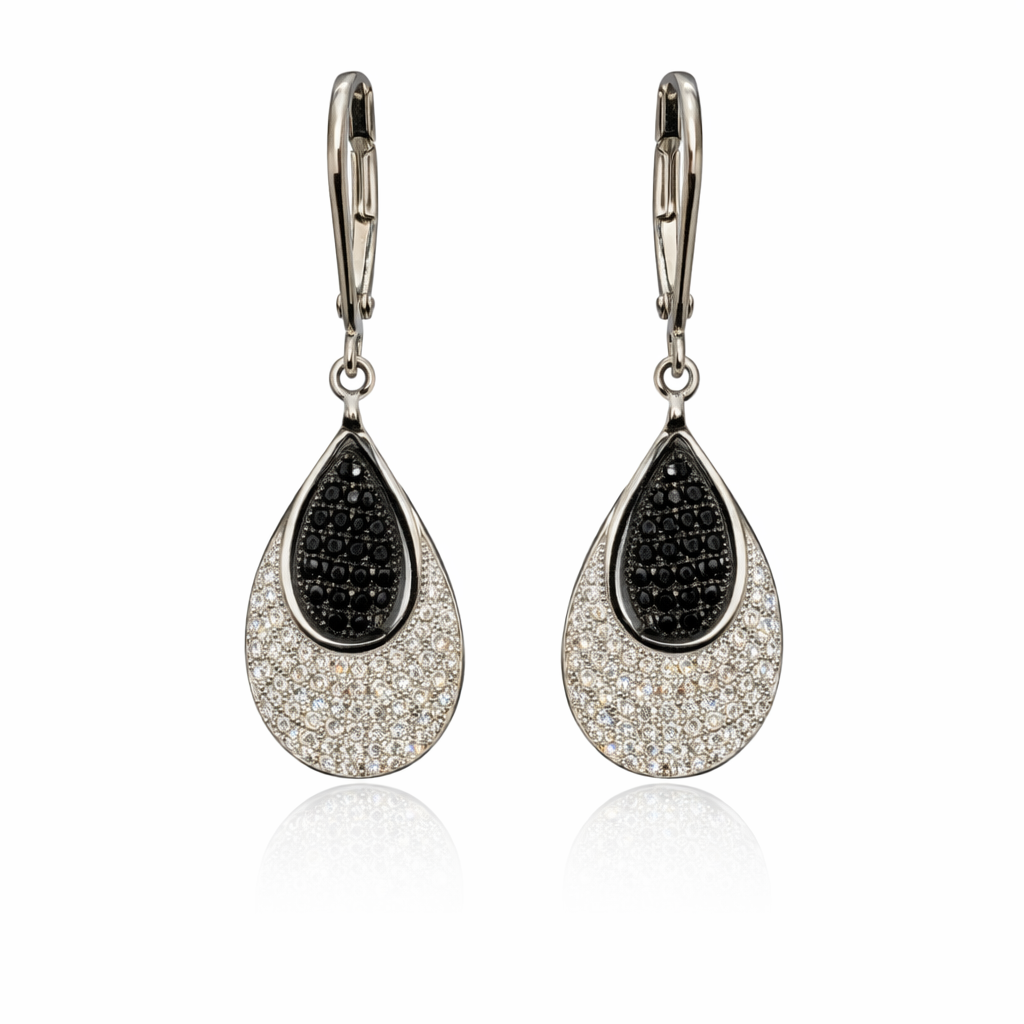 Boucles d'oreilles pour femme en argent 925, cubic zirconium - BO573 - Divers