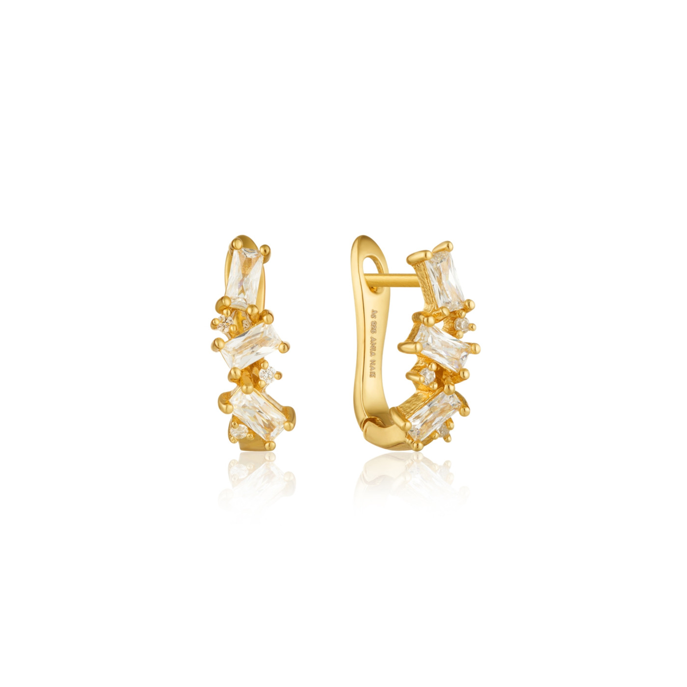 925 3CZ BAGUETTE 3CZ ROND DORÉ