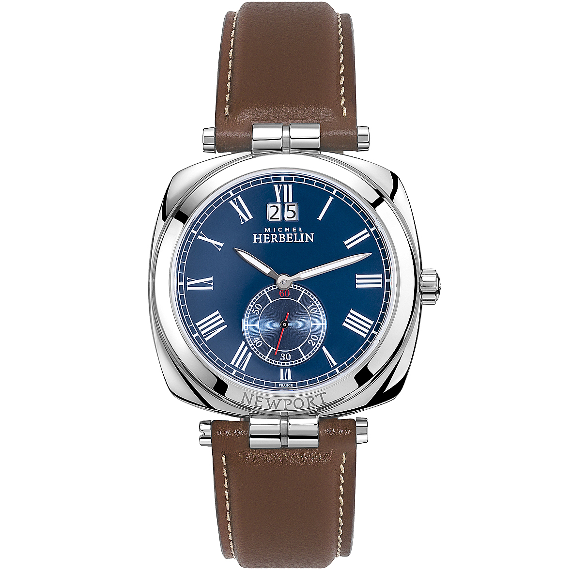 Montre homme, stainless et cuir de haute qualité, Newport, 5ATM
