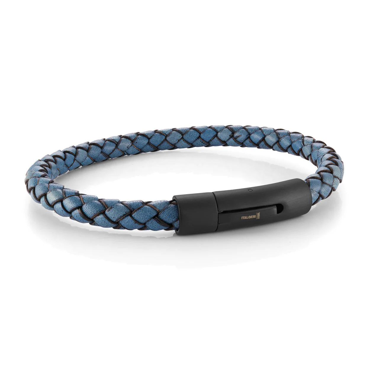 Bracelet de cuir et stainless - SLB580 - Italgem