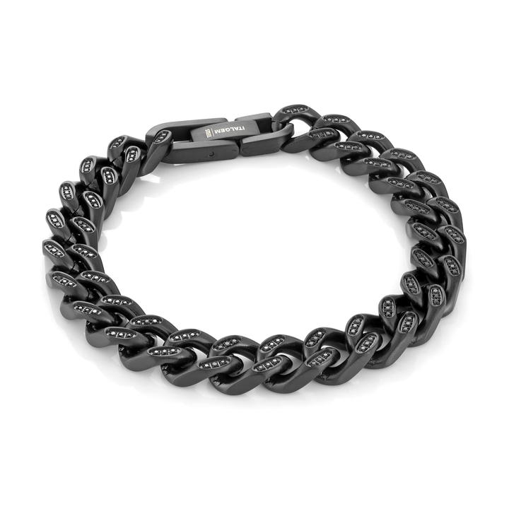 Bracelet pour homme en stainless, gourmette, zircons