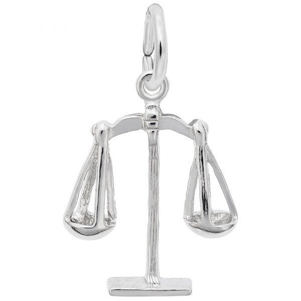 Pendentif en argent 925, justice
