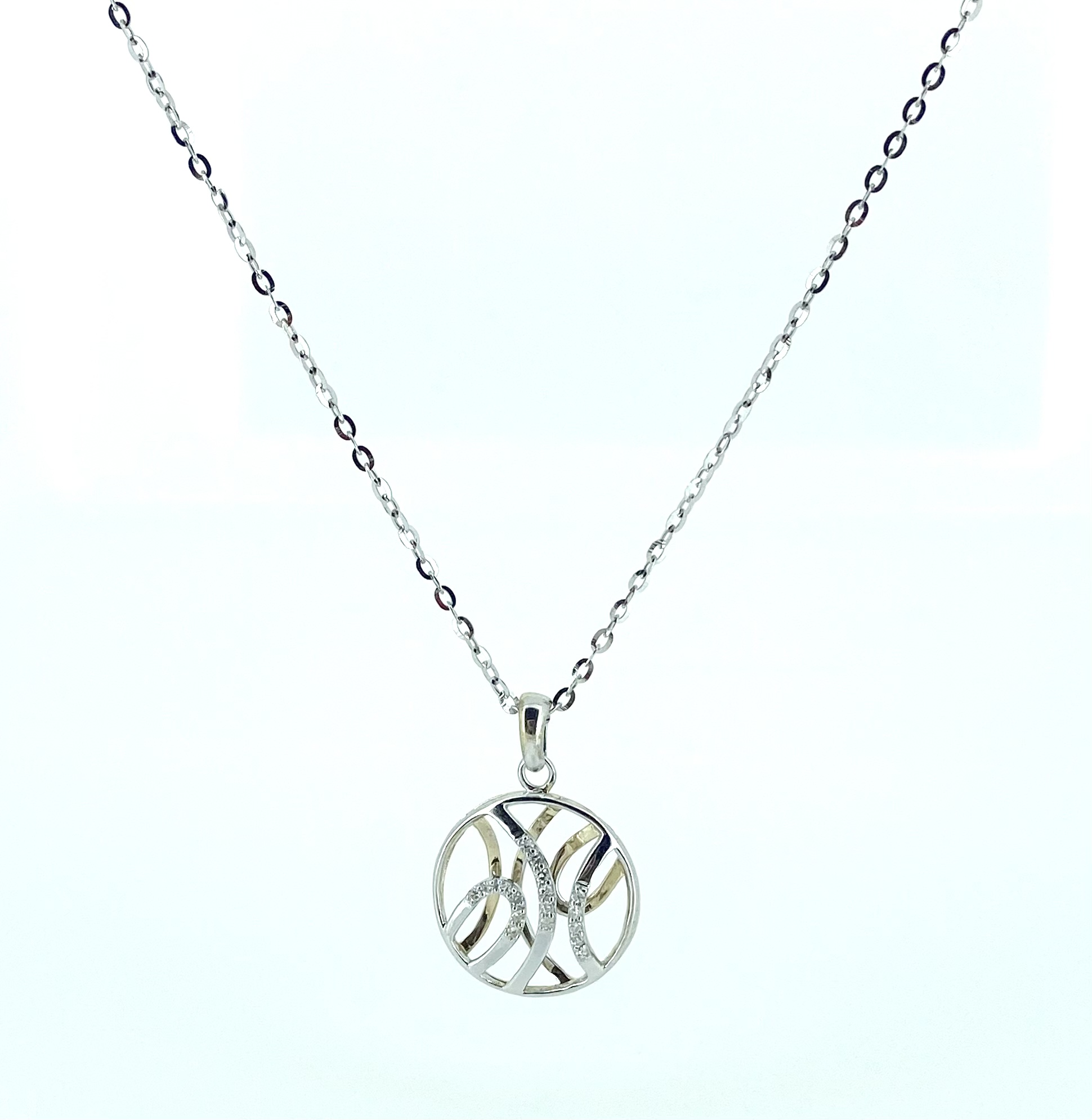 Pendentif pour femme en or 10k, 0.11 carat de diamants