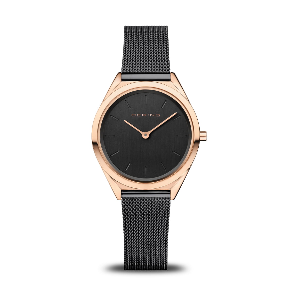 Montre en stainless, bracelet de mèche, verre saphir, 3ATM