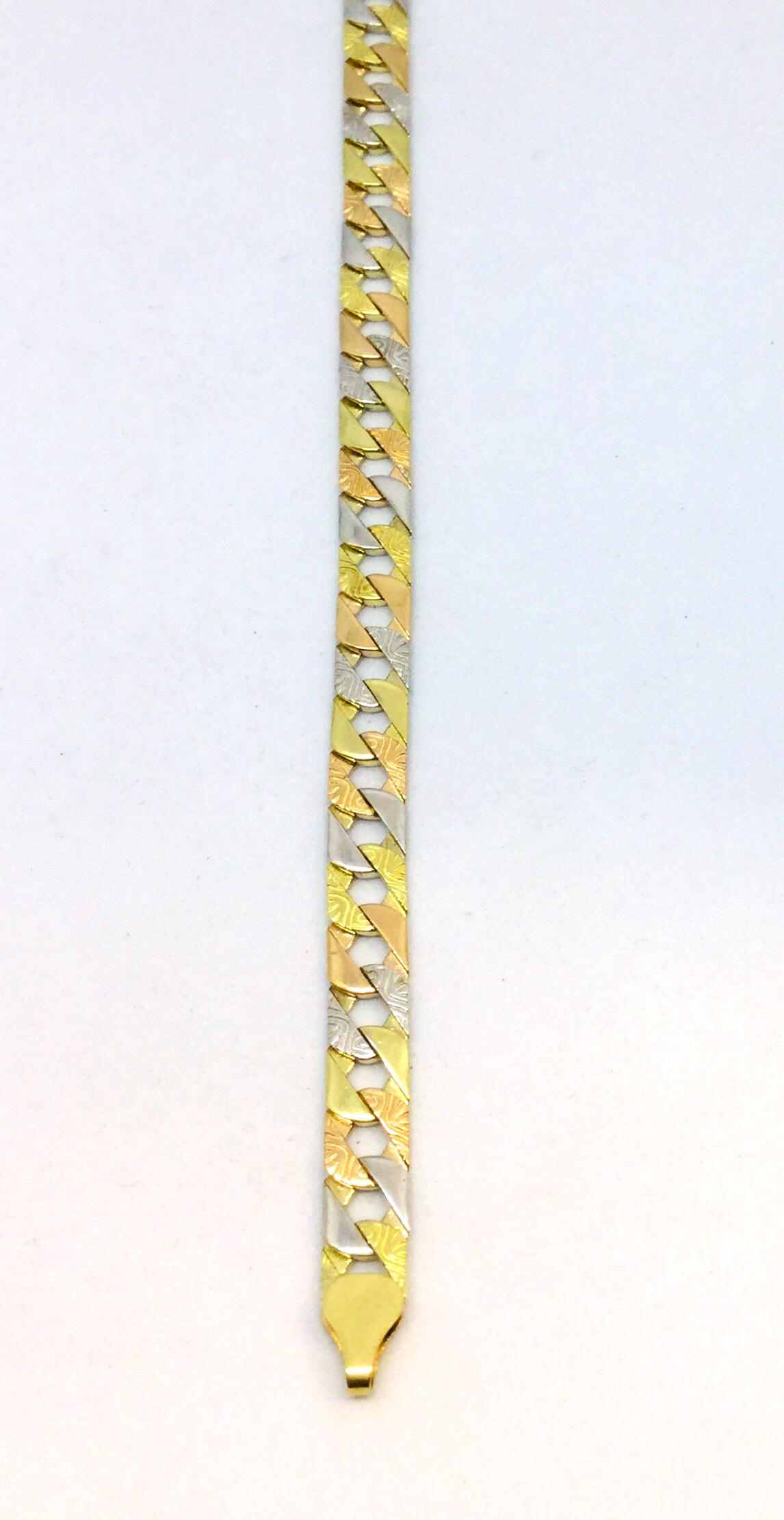 Bracelet or 10K, gravure, gourmette carré