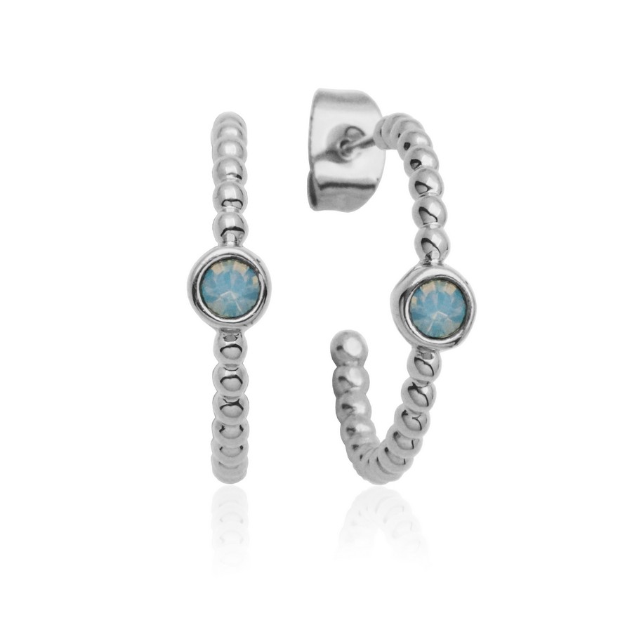 Boucles d'oreilles pour femme en stainless, zircons