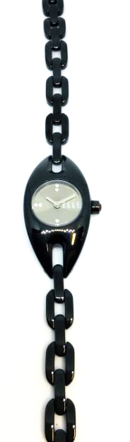 Montre femme, stainless, cadran rond garni de pierres