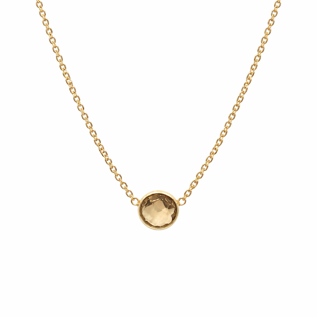 Pendentif pour femme en or 14k, topaze - 701Y5E - BCouture