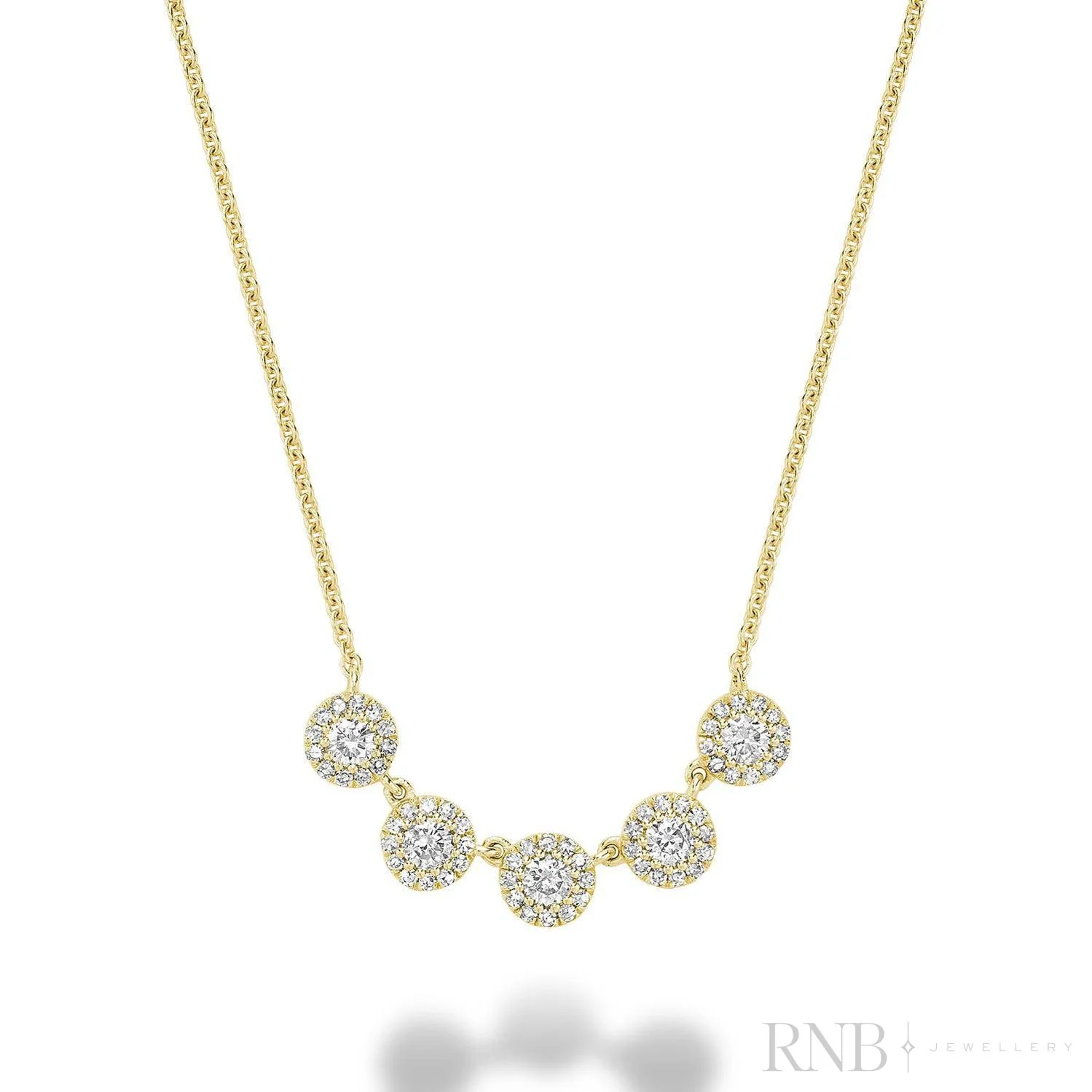 Collier pour femme en or 14k, 65 diamants I-1 HI pour 0.48 carat - 08-045MC50Y - RNB