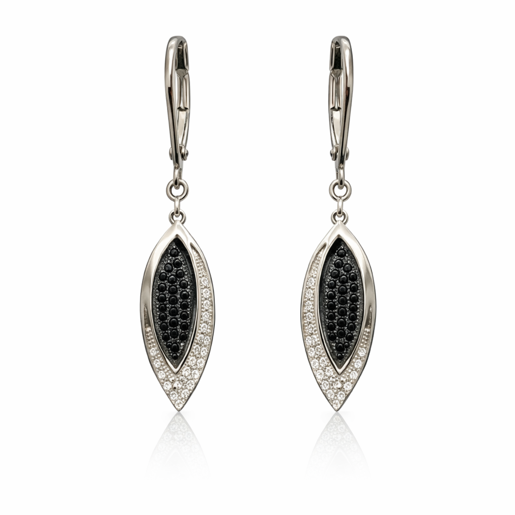 Boucles d'oreilles pour femme en argent 925, cubic zirconium - BO577 - Divers