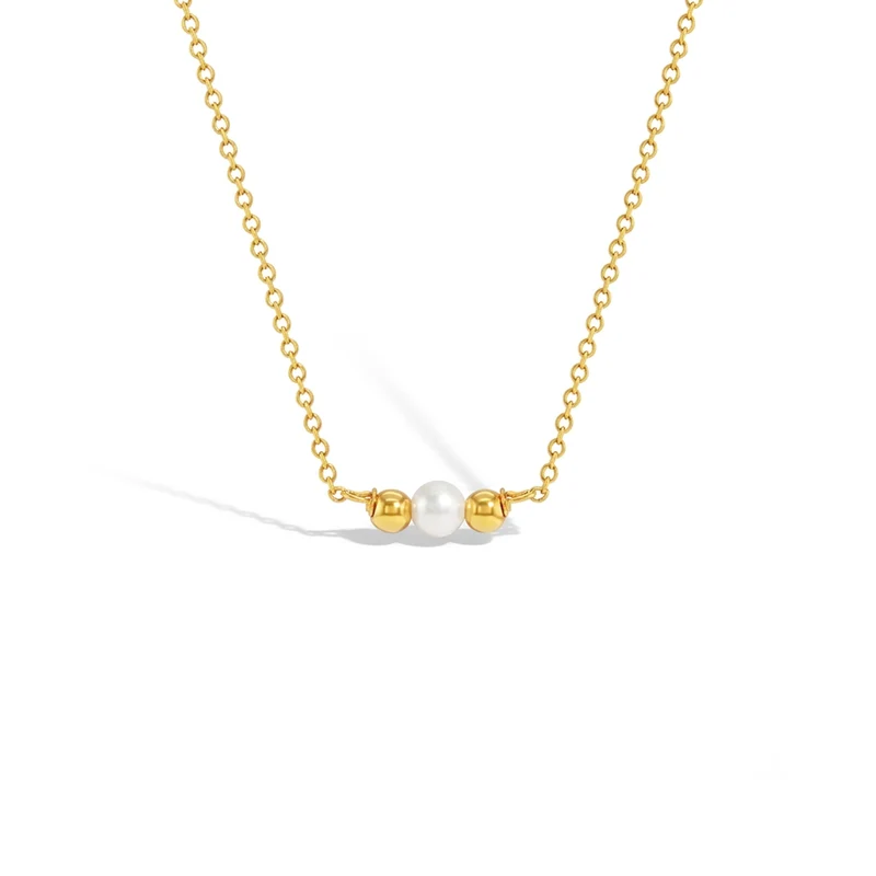 Collier pour enfant en argent 925, perle - GP-04-00250 - In Season Jewelry