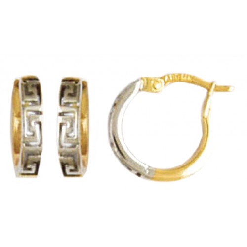 Boucles d'oreilles em or 10K, vide, versace, fourchette