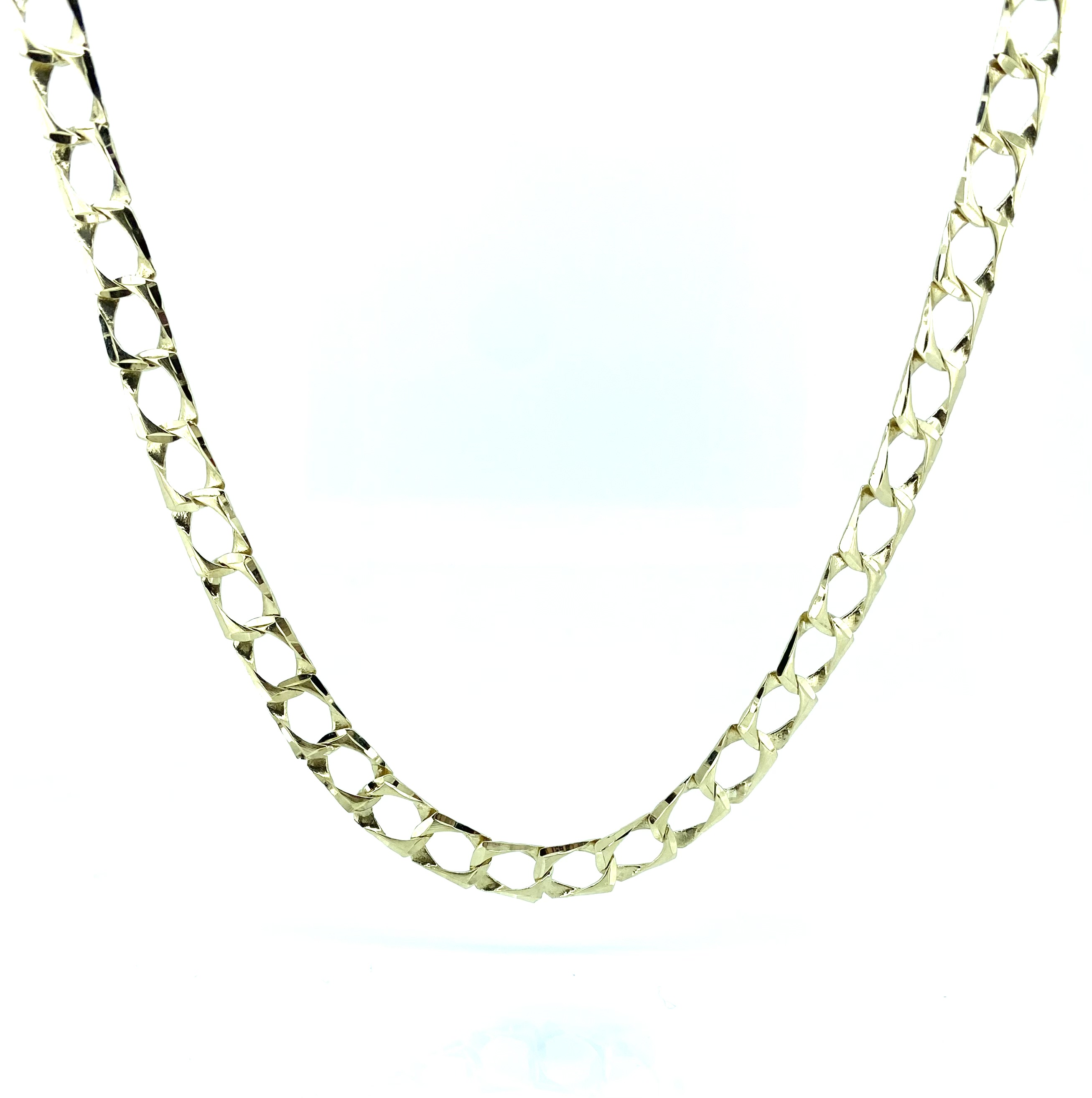 Chaine pour homme en or 10k, gourmette carrée - CH0255 - REC