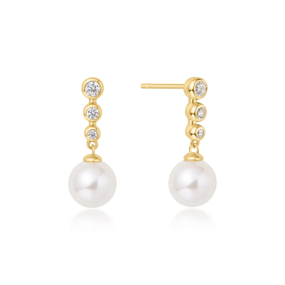 Boucles d'oreilles pour femme en argent 925, cubic zirconium - E065-03G - Ania Haie