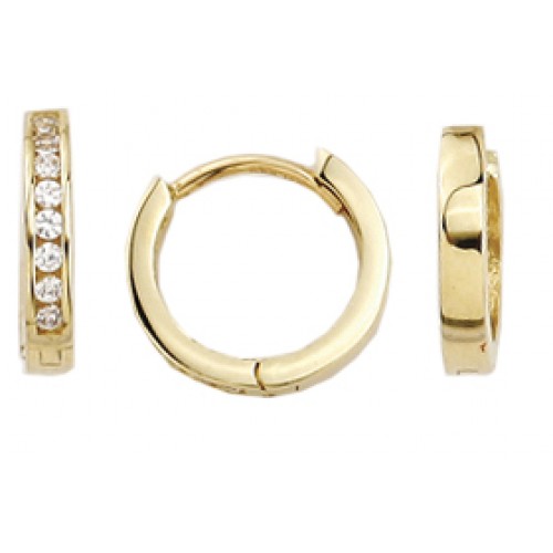 Boucles d'oreilles pour femme en or 10K, cubic zirconium