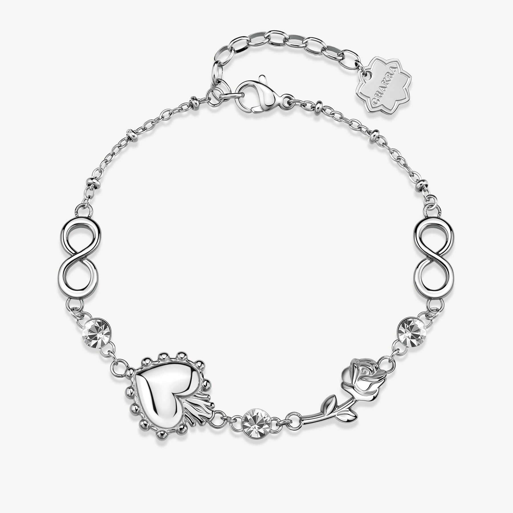 Bracelet pour femme en stainless, cubic zirconium, coeur, infini - BHKB281 - Brosway