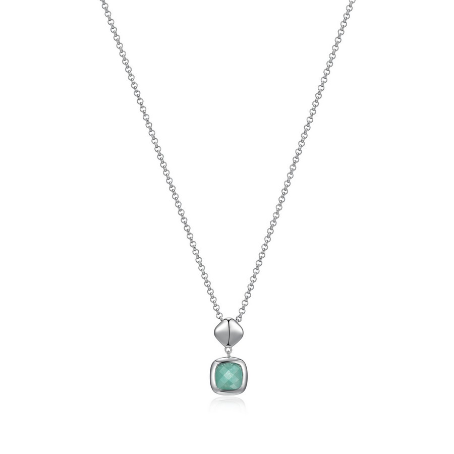 Pendentif pour femme en argent 925, amazonite - R0LBU5GU46 - ELLE