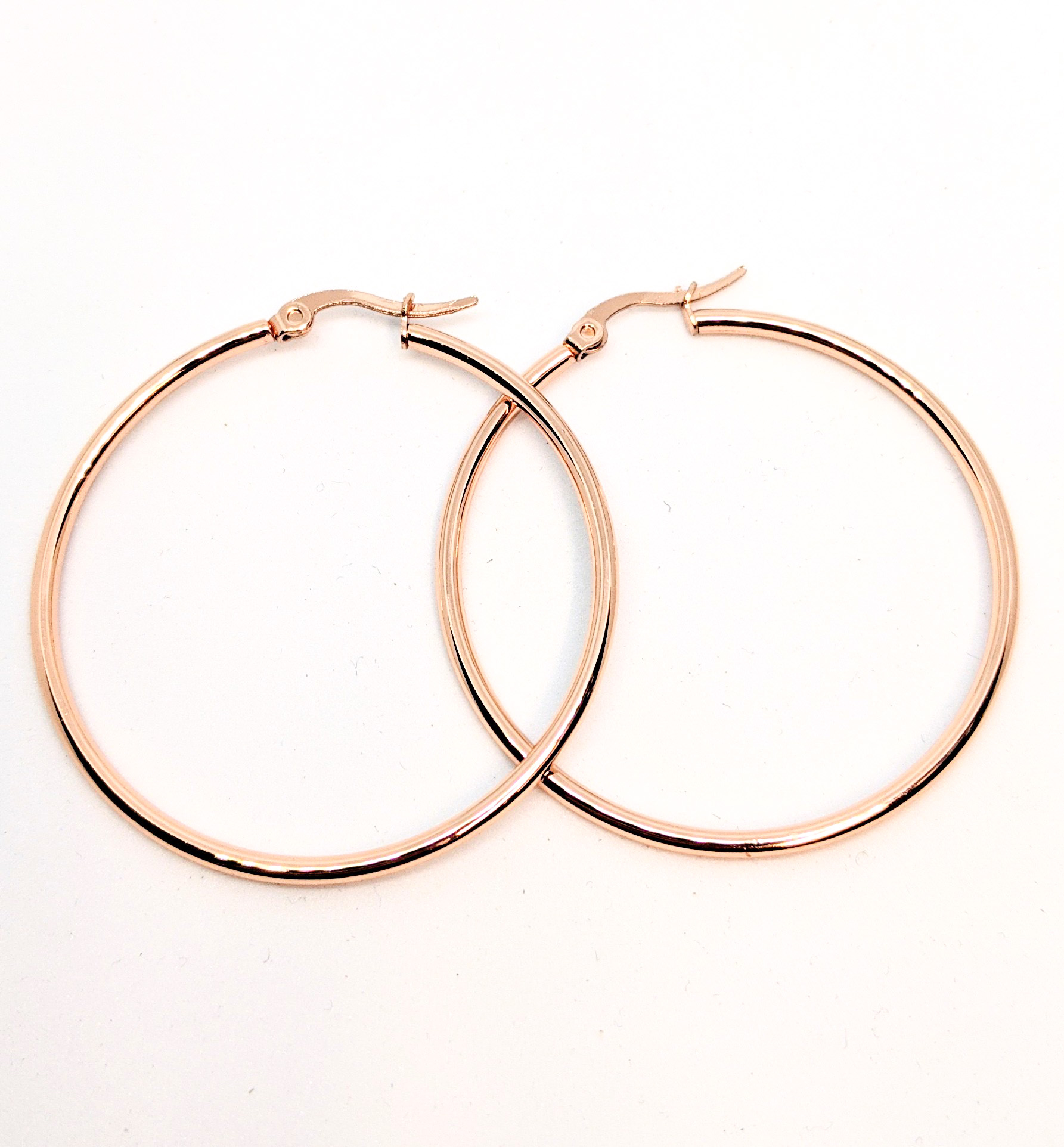 Boucles d'oreilles unies pour femme en stainless, fourchette