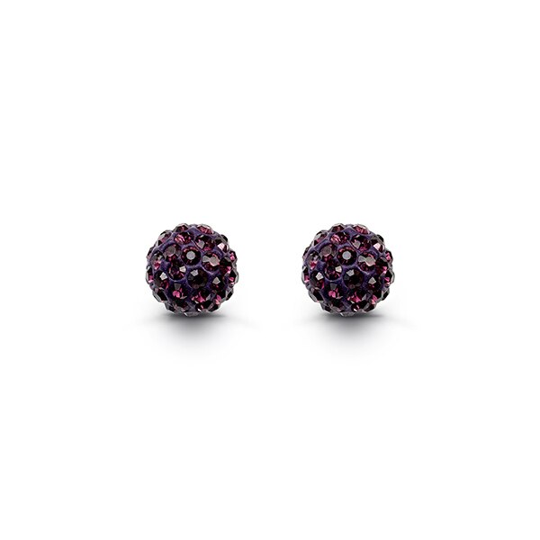 Boucles d'oreilles argent 925, boules ganies de pierres