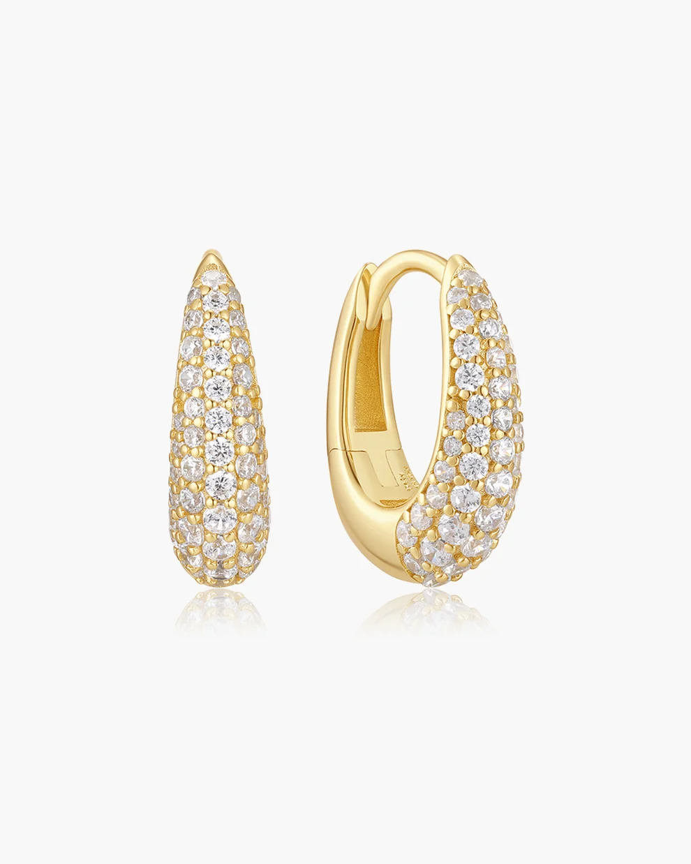 Boucles d'oreilles pour femme en argent 925, cubic zirconium - E078-10G - Ania Haie