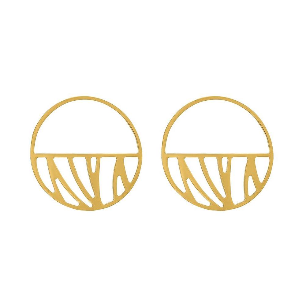 Boucles d'oreilles pour femme en brass, 43mm, perroquet