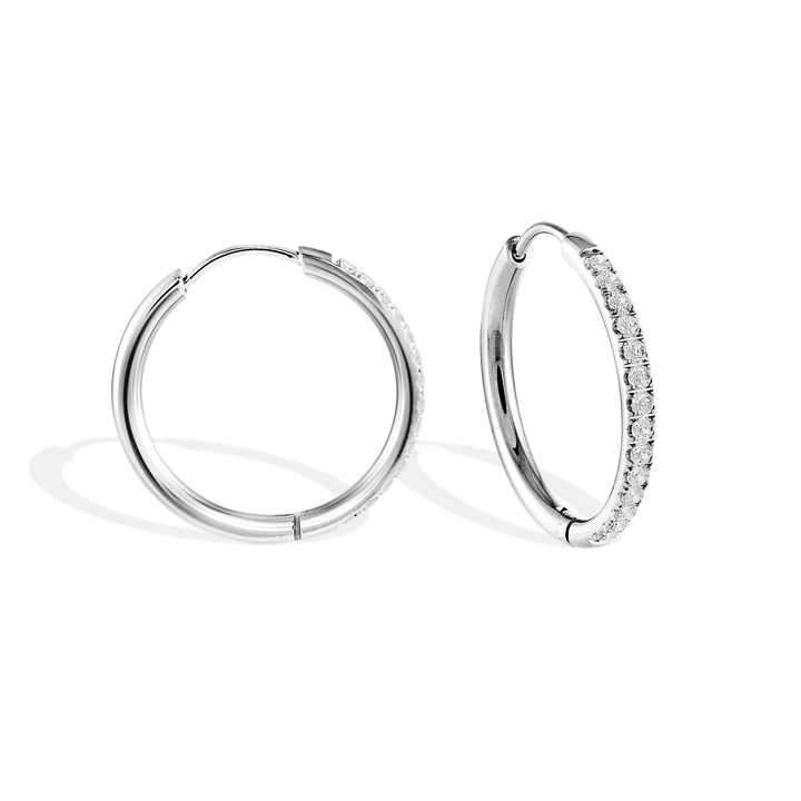 Boucles d'oreilles pour femme en stainless, zircons