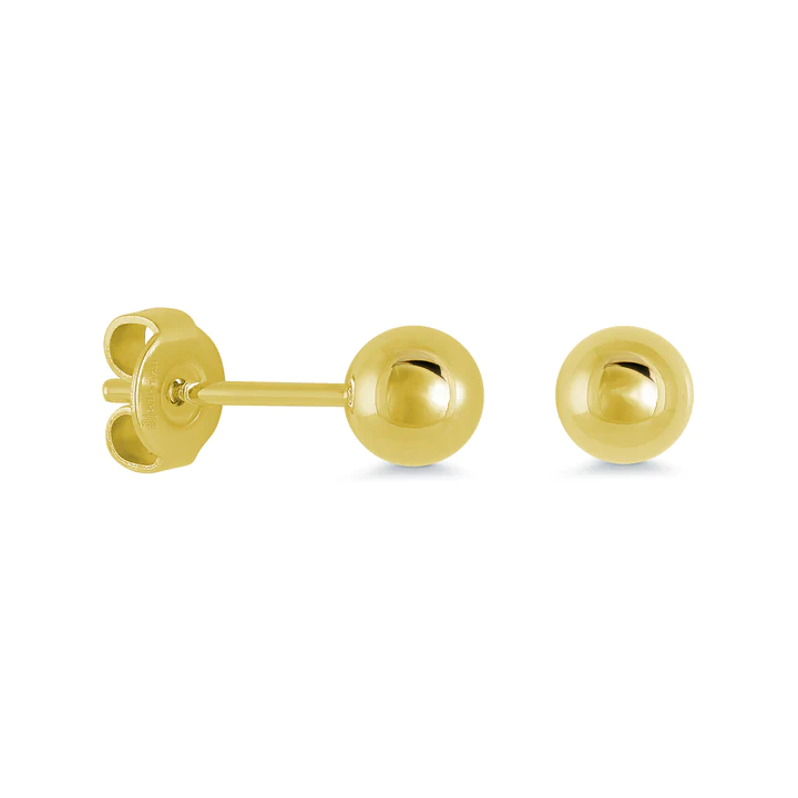 Boucles d'oreilles pour femme en stainless, boules 6mm unies