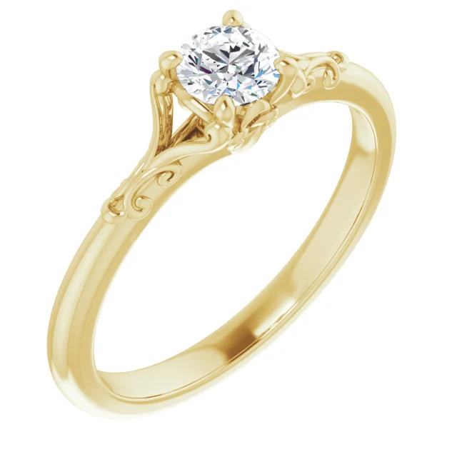 Bague solitaire pour femme en or 14k, 1 diamant VS1 J pour 0.62 carat - 126326 - Stuller