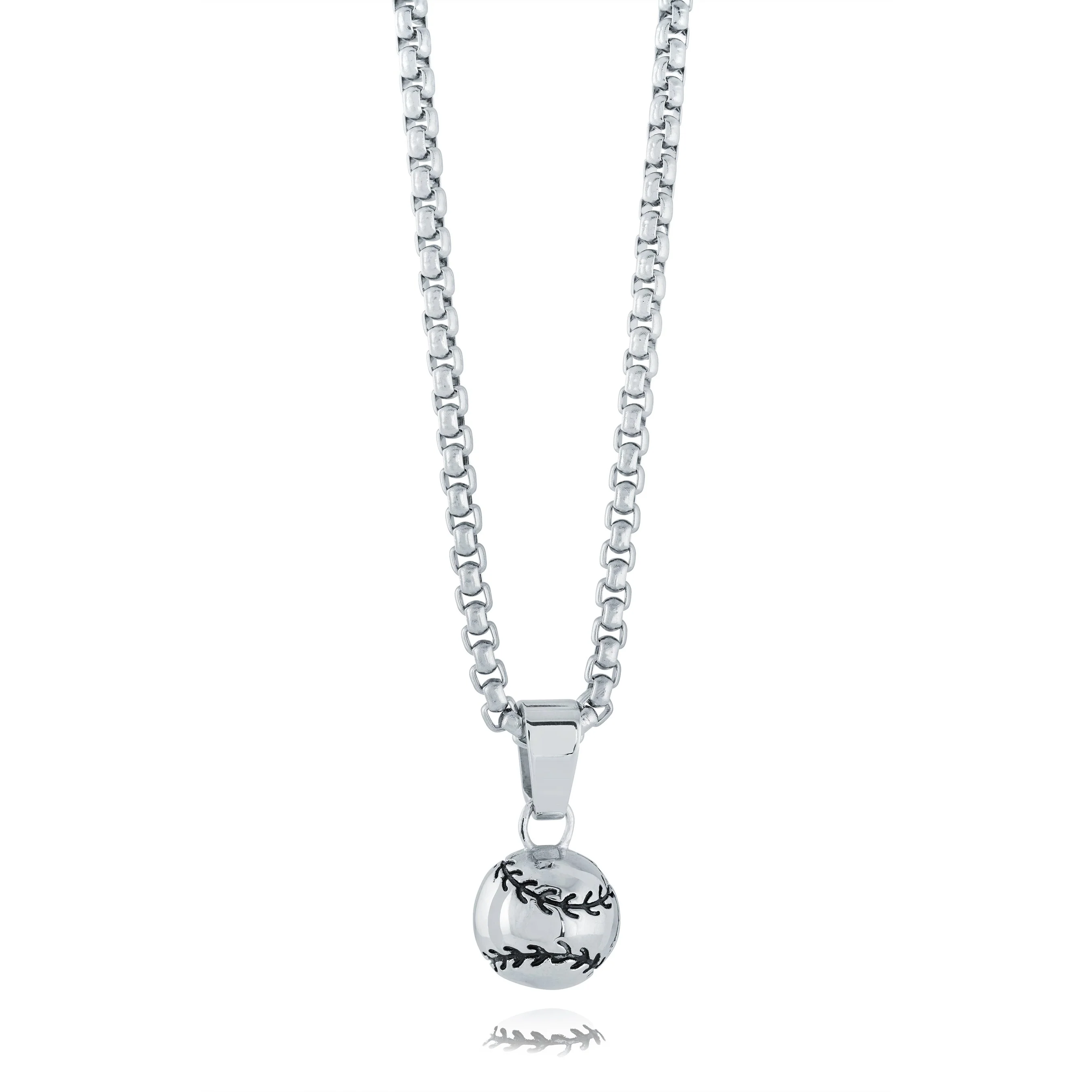 Pendentif pour homme en stainless, balle de baseball - SP327 - Italgem