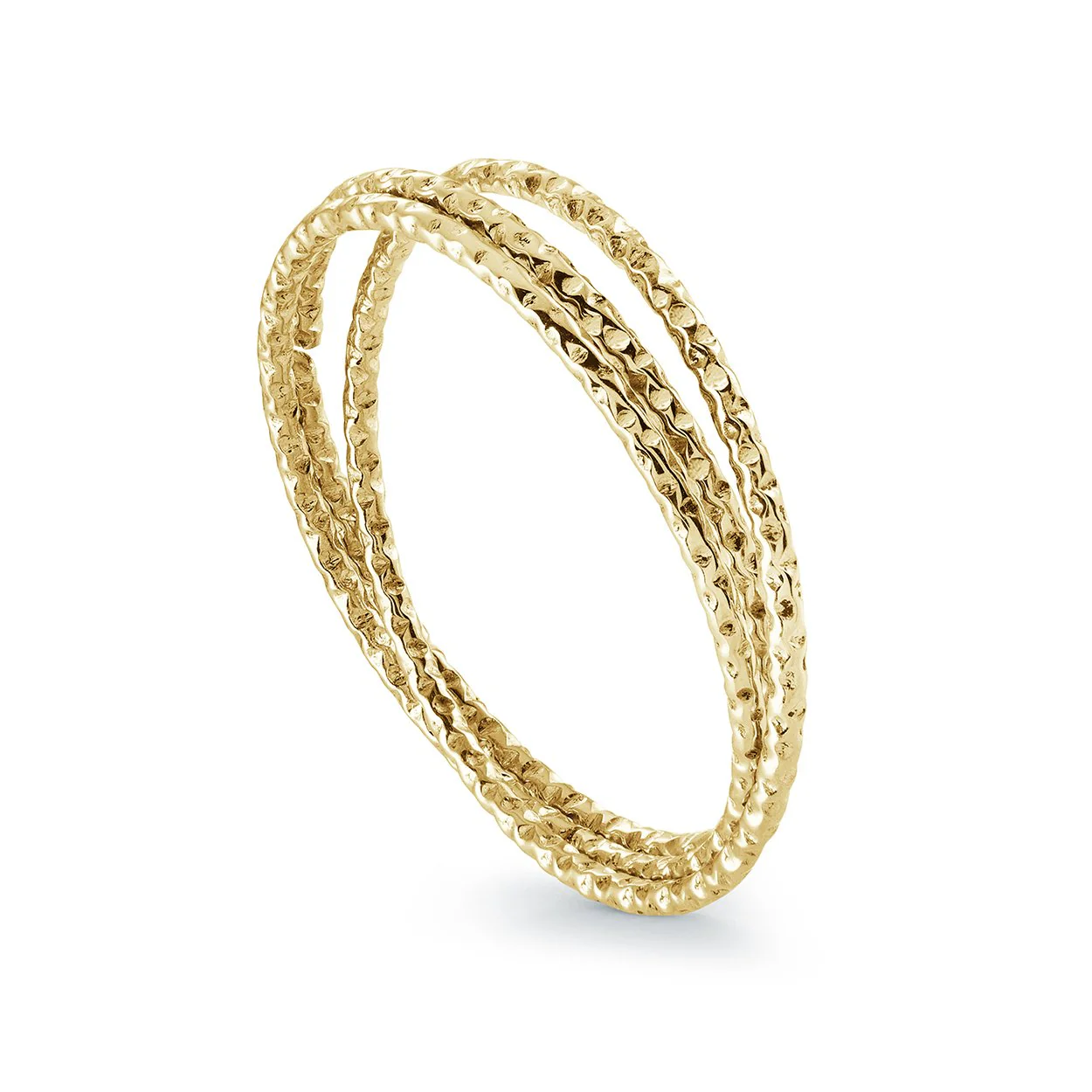 Jonc entre-mêlés pour femme en stainless, inséparables - SWR47-7 - Italgem