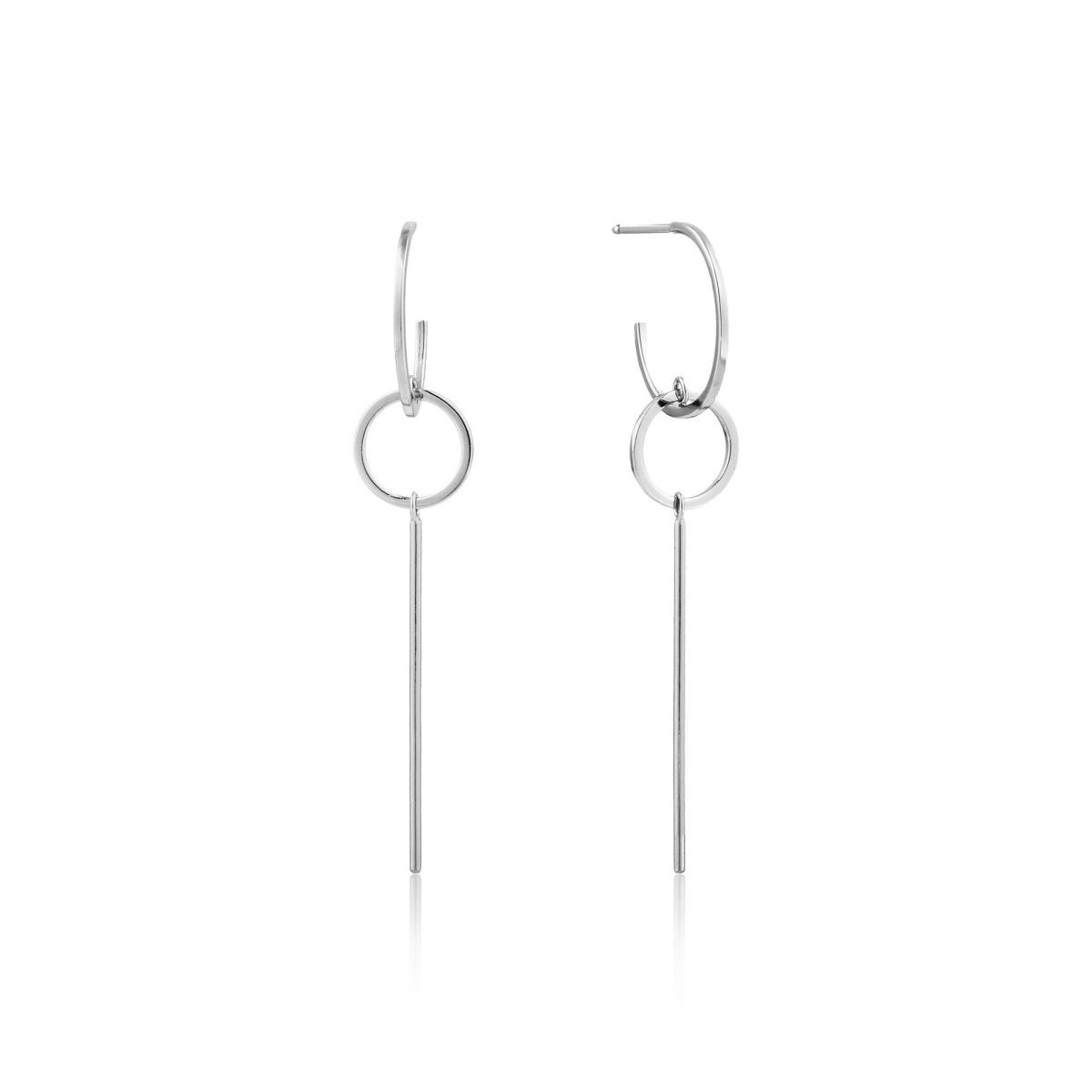 Boucle d'oreille argent 925, cercle+tige